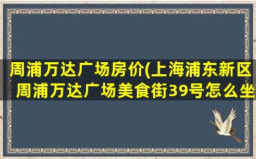 周浦万达广场房价(上海浦东新区周浦万达广场美食街39号怎么坐车)插图