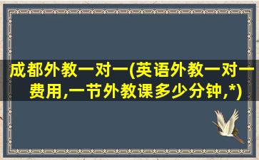 成都外教一对一(英语外教一对一费用,一节外教课多少分钟,*)