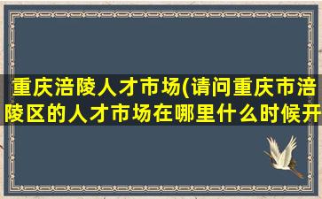 重庆涪陵人才市场(请问重庆市涪陵区的人才市场在哪里什么时候开放)插图