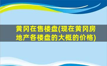 黄冈在售楼盘(现在黄冈房地产各楼盘的大概的价格)插图